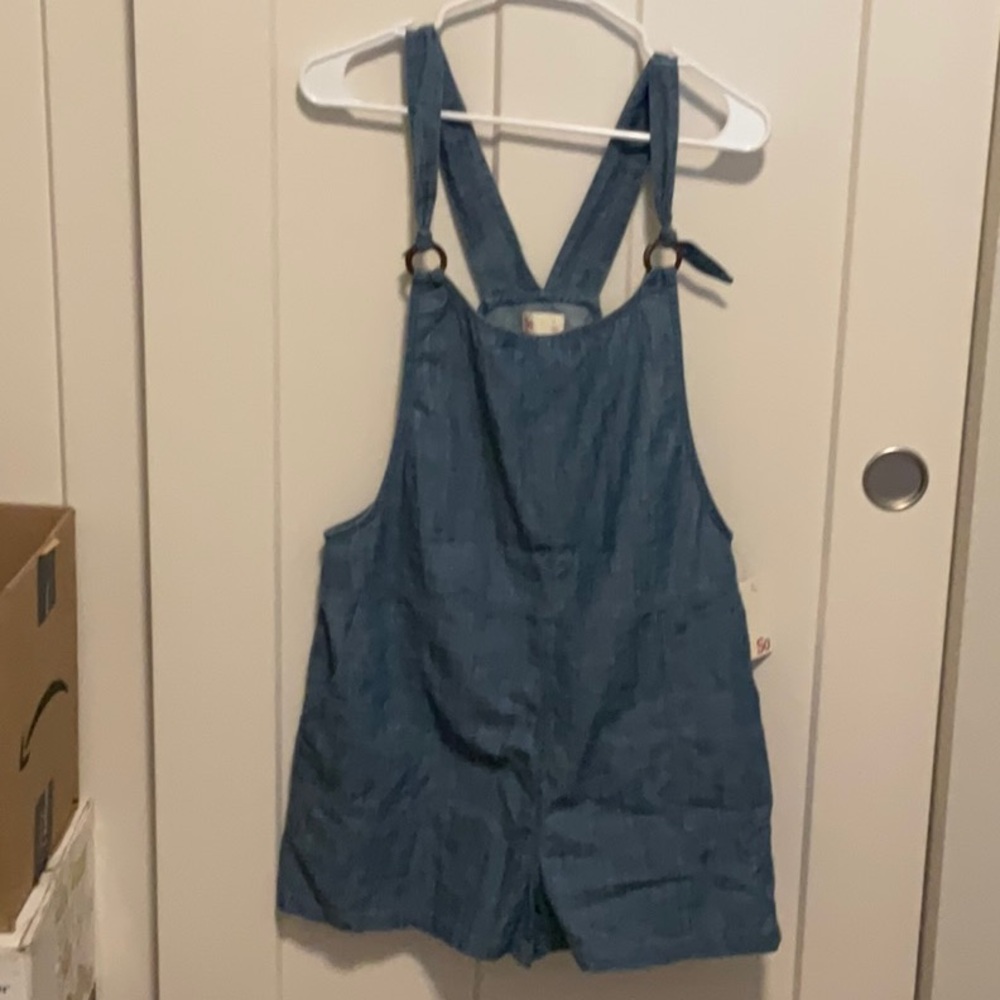 So - Cotton Short Overalls - denim blue - NWT